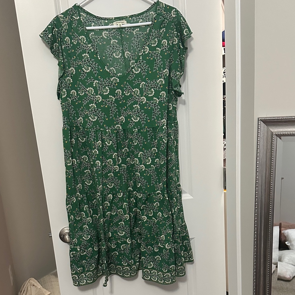 Max Studio Green Floral Women's Dress